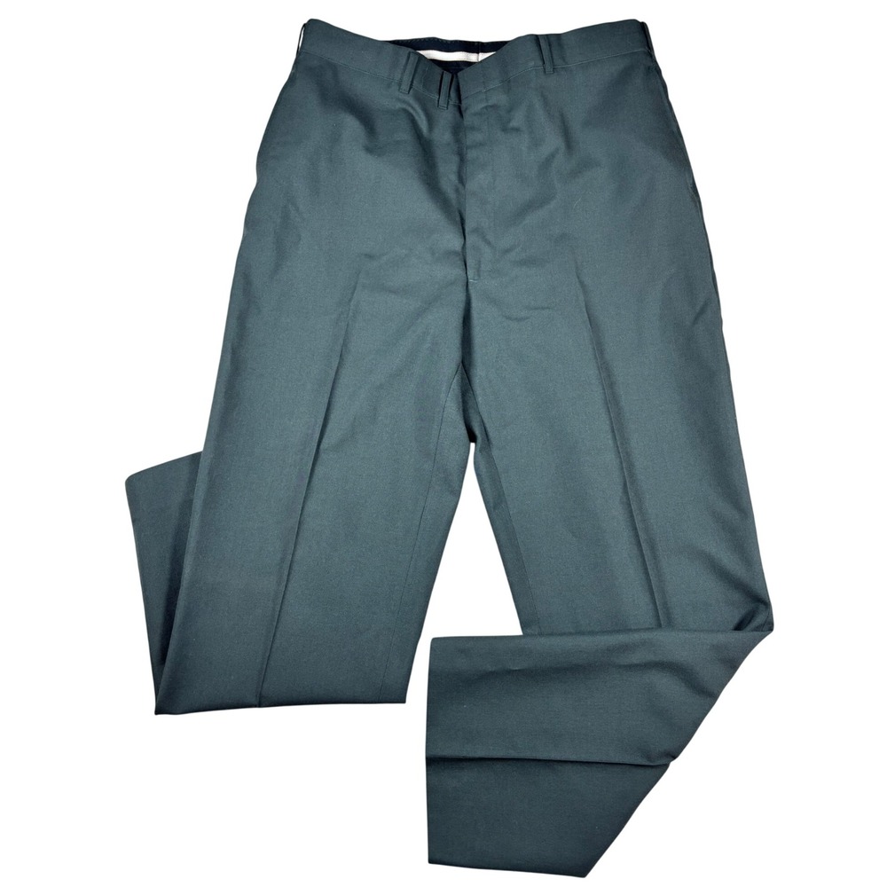 Tennessee Apparel US Army Dress Trousers Serge Green AG-489 40L Poly Wool Slacks